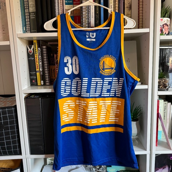 Golden State Warriors Steph Curry blue and yellow tank top - Picture 1 of 11